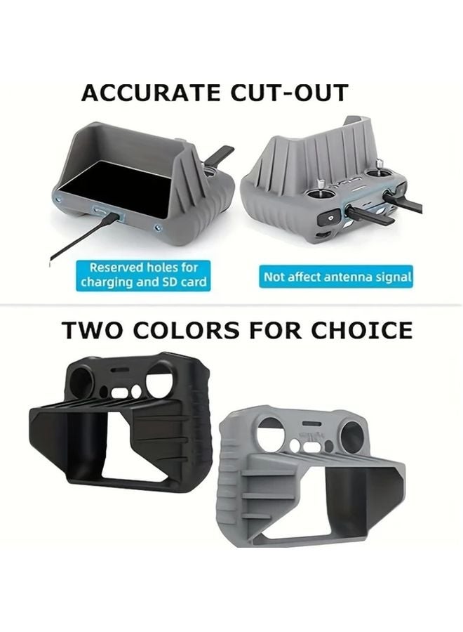 DJI RC Silicone Protective Case With Sunshade Black For Air 2 Mini 3 Pro Phantom 4 Pro - Image 4