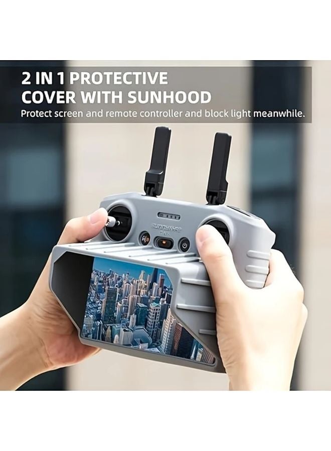 DJI RC Silicone Protective Case With Sunshade Black For Air 2 Mini 3 Pro Phantom 4 Pro - Image 2