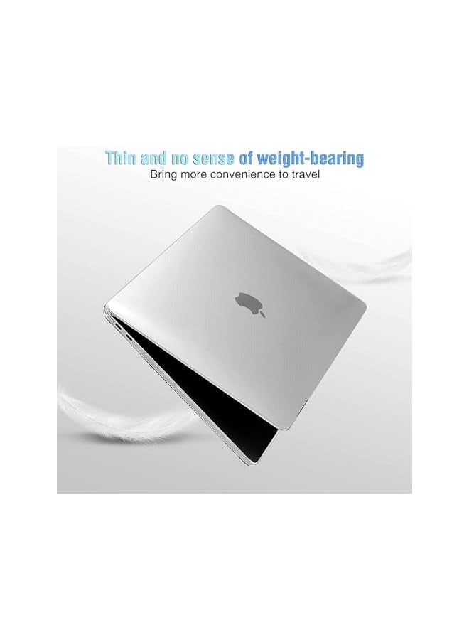 PROMASS Hard Case Compatible for MacBook Pro 13 inch Case 2024 2023 2022-2017,M2 A2338 A2251 M1 A2289 A2159 A1989 A1706, Plastic Hard Shell & Keyboard Cover & Screen Protector - Crystal Clear - Image 2