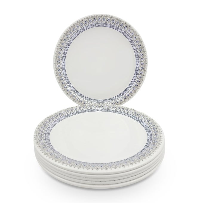 | PURE MELAMINE | BUFFET PLATE SET  NEO 12.5 (6 NOS.) | STAIN FREE, GLAZED FINISH