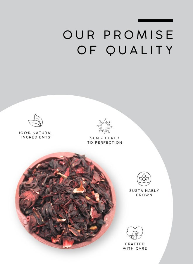 AWAFI MILL Hibiscus Flower Tea (Hibiscus sabdariffa) – Dried Roselle Petals | Tart–Berry Herbal for Hot Cups, Iced and Dessert Glazes - 100 g | 3.5 Oz - Image 4