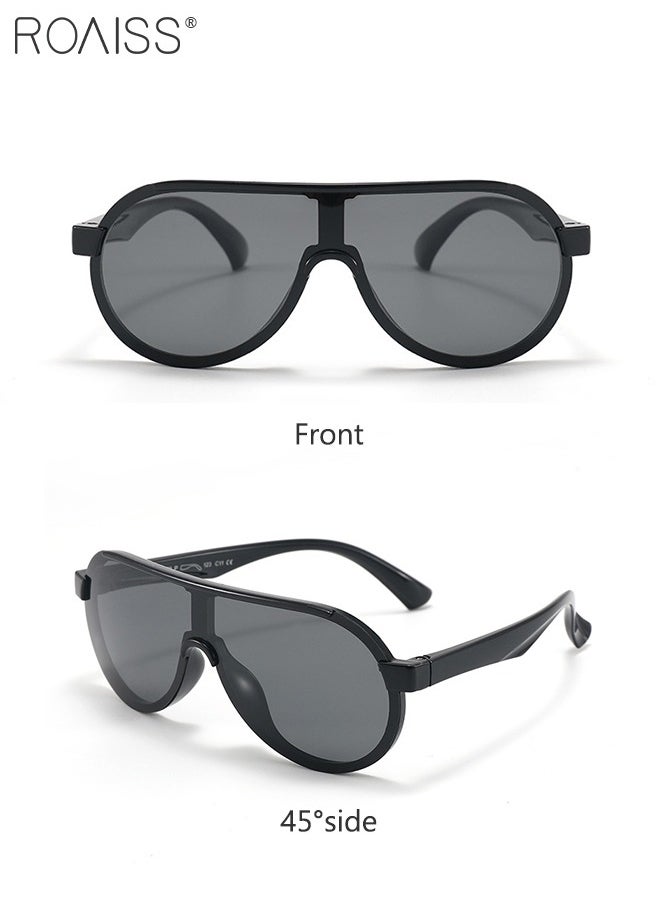 roaiss Aviator Polarized Sunglasses for Kids, UV400 Protection Cute Beach Holiday Sun Glasses with Lightweight Flexible Silicone Frame for Boys Girls and Children Age 3-12, Black  - Image 4