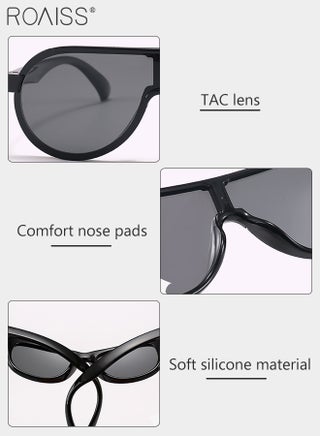 Aviator Polarized Sunglasses for Kids, UV400 Protection Cute Beach Holiday Sun Glasses with Lightweight Flexible Silicone Frame for Boys Girls and Children Age 3-12, Black - view 5