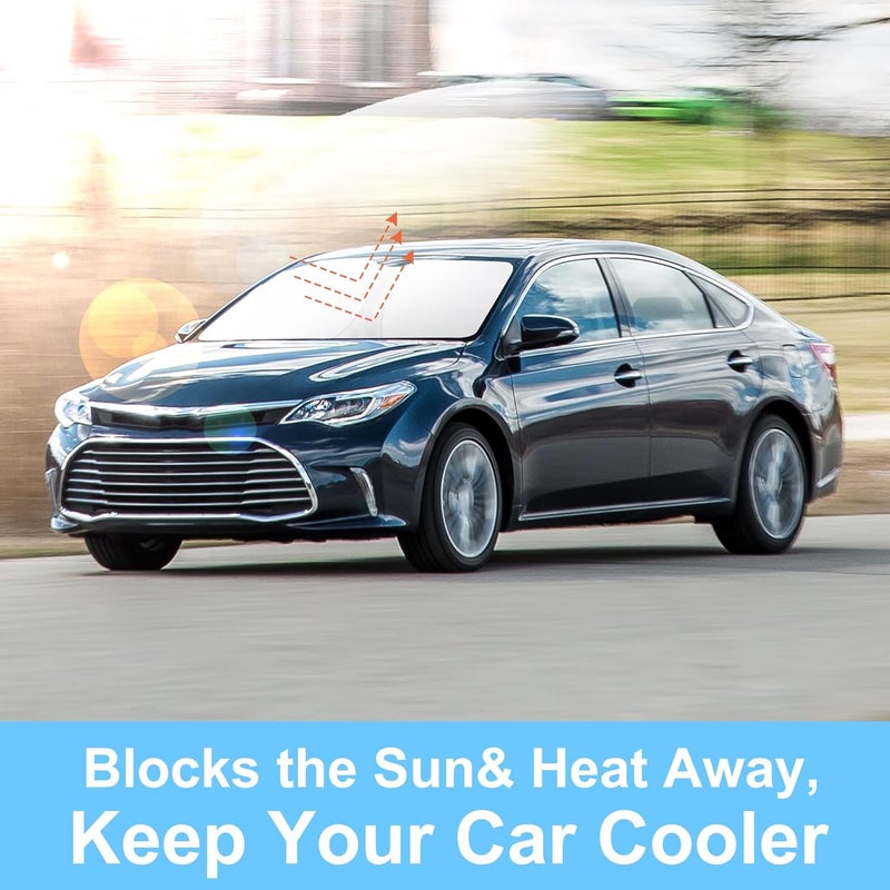 TINGLU Sun Shade for Toyota Avalon 2013-2018 Accessories Windshield Sun Shade Window Shade UV Rays Protection Sun Visor Cover with Steering Wheel Sunshade Storage Bag Varied available picks - Image 5