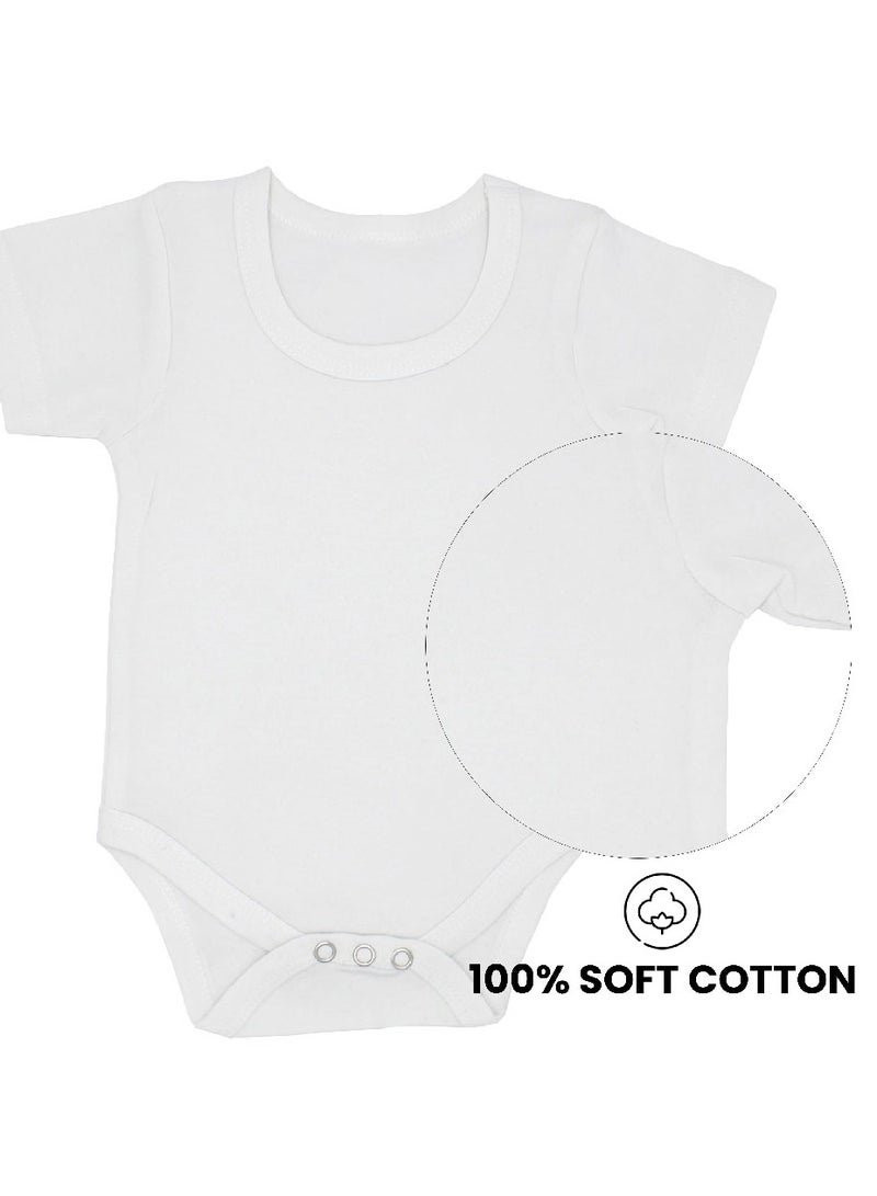 PRINTSHOP4ME My First Ramadan Abu Dhabi Printed Outfit - Romper for Newborn Babies - Short Sleeve Cotton Baby Romper for Baby Girls - Celebrate Baby's First Ramadan in Style  - Image 4
