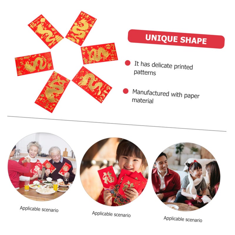 Chinese Red Envelopes 30pcs Dragon Year Design Luck Money Packets for Weddings Celebrations - Image 5