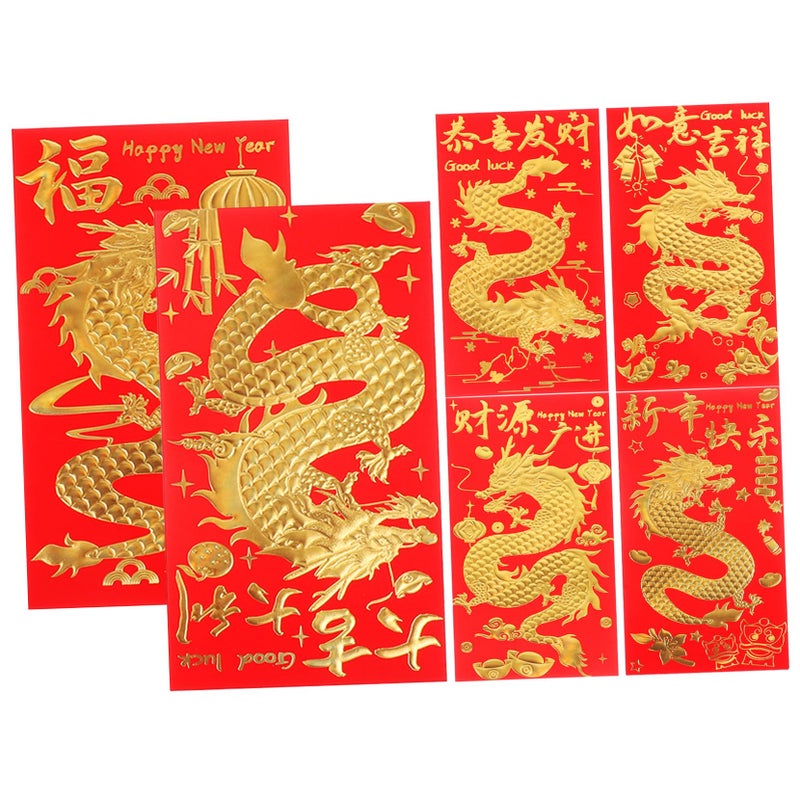 Chinese Red Envelopes 30pcs Dragon Year Design Luck Money Packets for Weddings Celebrations - Image 2