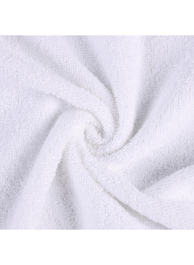 Superior بونشو قطن تيري للأطفال، منشفة استحمام ناعمة وامتصاصية مع غطاء رأس، ملحقات الحمام، رداء استحمام طويل ومخملي للحمام، الدش، السبا، المنتجع، الفندق، الشاطئ، المسبح، للأولاد والبنات، حجم كبير، أبيض - Image 5