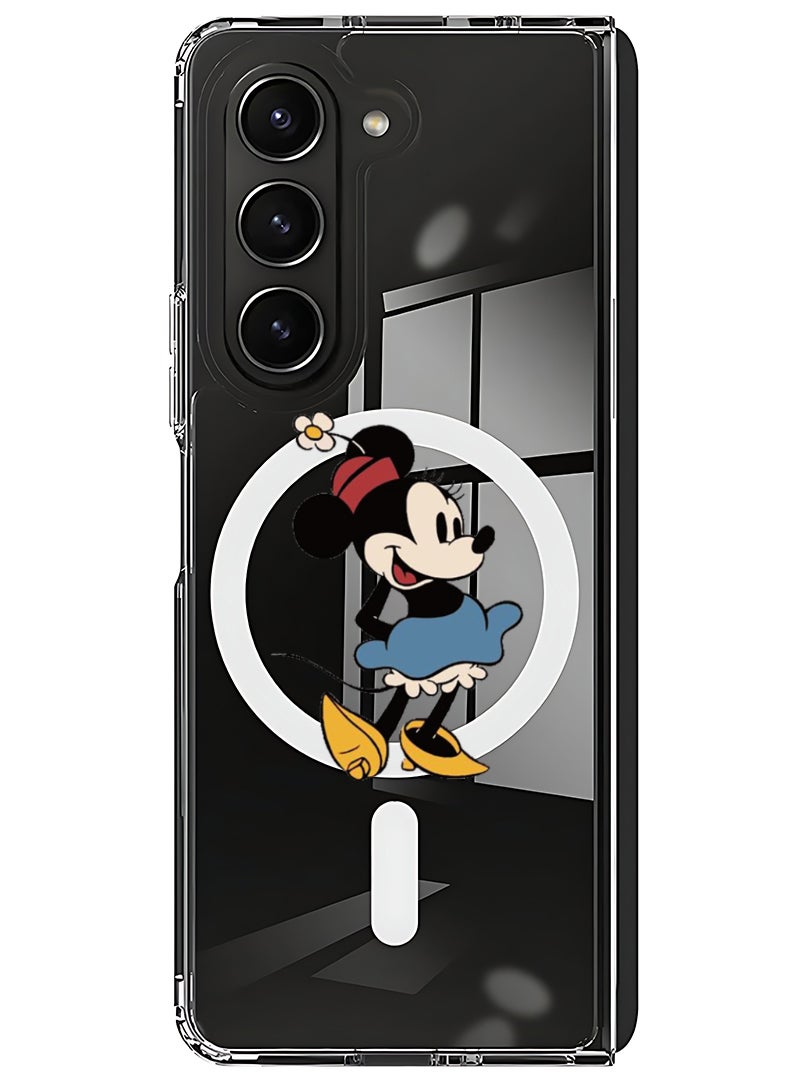 Theodor Magnetic Case for Samsung Galaxy Z Fold 5 Compatible with MagSafe Wireless Charging, Shockproof Phone Bumper Cover Minnie - Image 1