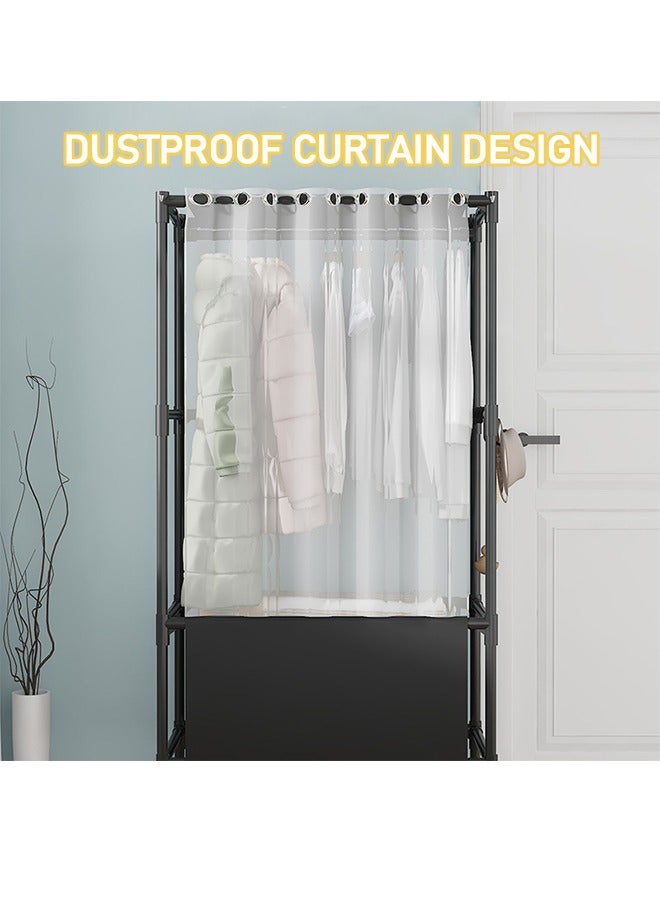 خزانة المنزلية غرفة نوم بسيطة الجمعية خزانة اقتصادية قوية ودائمة تخزين الرف شقة صغيرة صندوق تخزين ملابس مجلس الوزراء استئجار منزل بسيط الغبار خزانة - Image 3