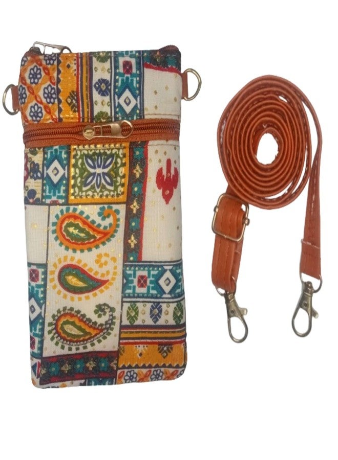ZOKCY®(Pack Of 1 Pcs Jaipuri Purse Cross Body Purse With Chain For Women's and Girls/Sling Bag/Mobile Bag Medium crossbody bag Original Rakhi Gifts for Sisters/Birthday return gift - Image 1