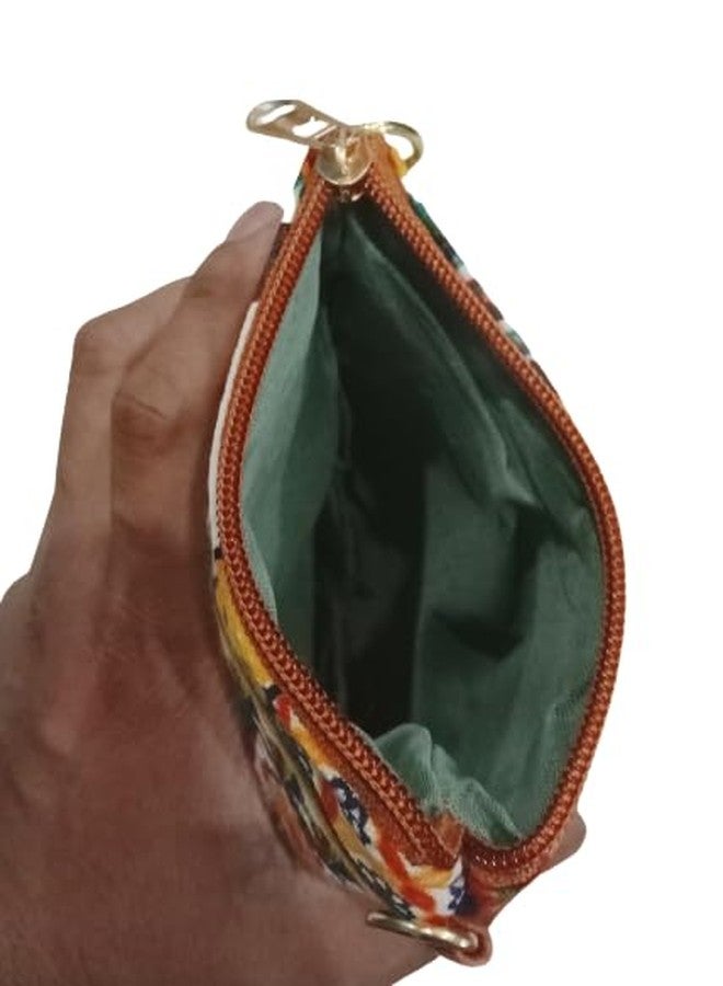 ZOKCY®(Pack Of 1 Pcs Jaipuri Purse Cross Body Purse With Chain For Women's and Girls/Sling Bag/Mobile Bag Medium crossbody bag Original Rakhi Gifts for Sisters/Birthday return gift - Image 4
