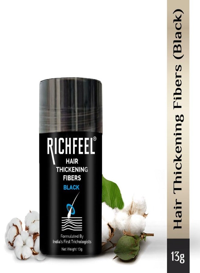 Richfeel Hair Thickening Fibers (Black 13gm) | Hair Fiber For Thin & Fine Hair | Hair Thick Fiber For Men & Women (Pack of 1) - Image 3