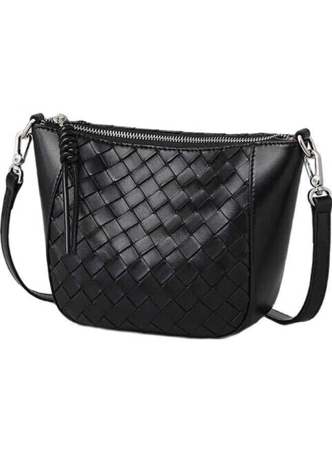 Viney Leather Handbag, Women'S Fashion Crossbody Dumpling Bag, Light Luxury Shoulder Bag, Birthday Gift For Girlfriend, Qixi Festival Gift - Image 1