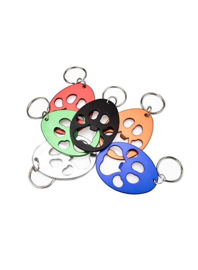 Swatom Dog Paw Keychain Bottle Opener Beer Opener Tool, Key Tag Chain Ring, 6 Piece - Image 2