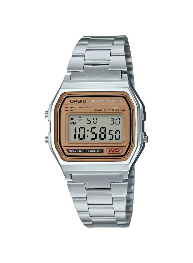 CASIO Stainless Steel Digital Wrist Watch A158WEA-9DF - Image 1