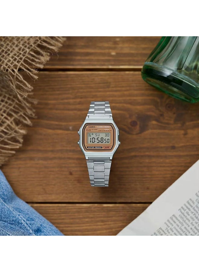 CASIO Stainless Steel Digital Wrist Watch A158WEA-9DF - Image 2
