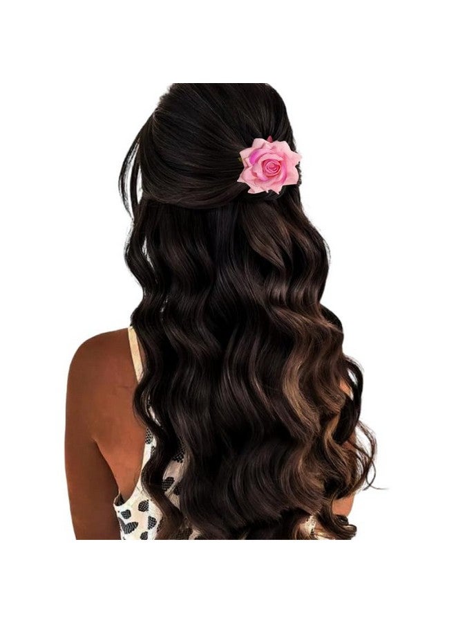 Hair Flare Rose Hair Accessories Combo Pack, 1 Rubber Band, 1 Comb Slide, 1 Hair Clip, 1 Hair Pin_2479_BabyPink - Image 4