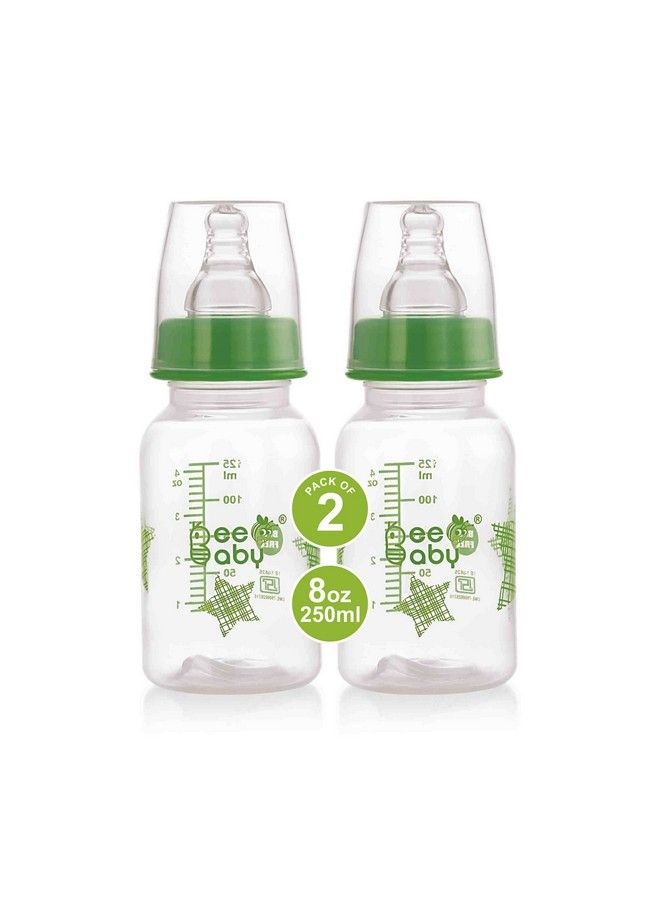 Beebaby Basic Slim Neck Baby Feeding Bottle With Premium Anti Colic Comfort Silicone Nipple For New Born;Infant;Toddler;Babies 100% Bpa Free 4 Months + (125 Ml ; 4 Oz.) (Green) (Pack Of 2) - Image 2