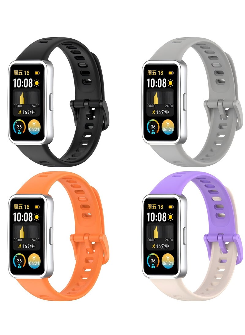 HW Suitable for Huawei Band 8/9 Silicone Straps 4pcs - Image 1