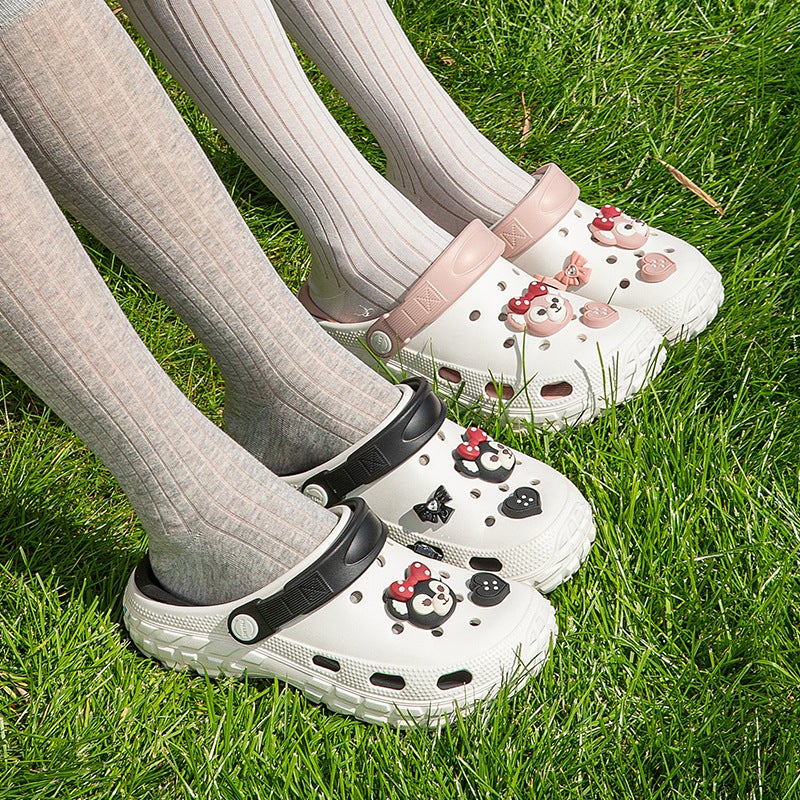 Croc Shoes For Women, New Style For Couples, Outdoor Slippers, Non-Slip Thick-Soled Cartoon Cute Beach Sandals, Summer Comfort - Image 2