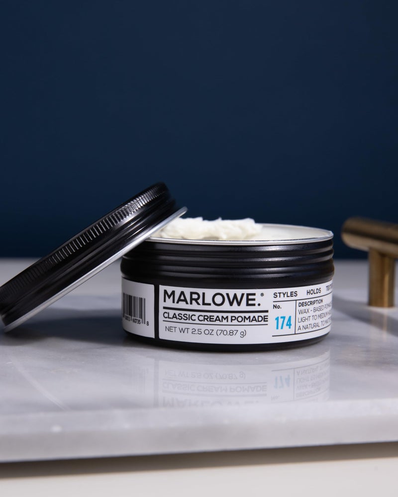 MARLOWE. No. 174 Classic Cream Pomade for Men 2.5 oz, Wax-Based Light to Medium Hold, Natural to Matte Finish, Conditioning Coconut Oil & Shea Butter, Original Pine & Agarwood Scent - Image 2