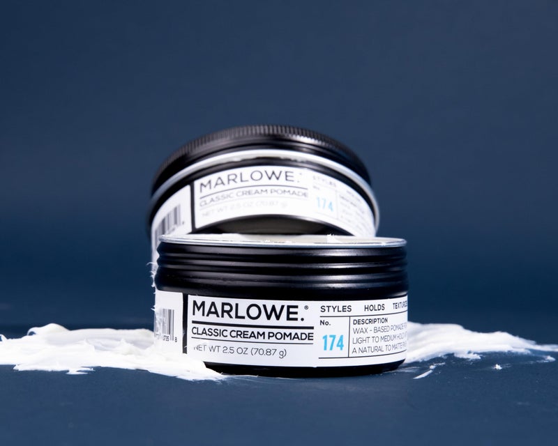 MARLOWE. No. 174 Classic Cream Pomade for Men 2.5 oz, Wax-Based Light to Medium Hold, Natural to Matte Finish, Conditioning Coconut Oil & Shea Butter, Original Pine & Agarwood Scent - Image 4