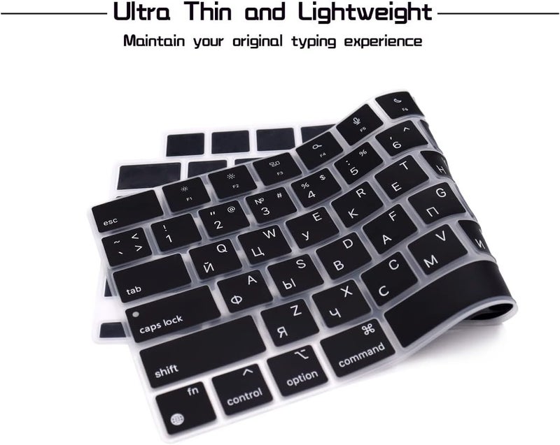 HRH Russian Language Silicone Keyboard Cover Skin for MacBook 2026 Neo 13"(A18) & Air13.6 15"(M5-M2) & Pro14 16"(M5-M1) A3404 A3448 A3449 Dust Proof Protection Accessories - Image 4