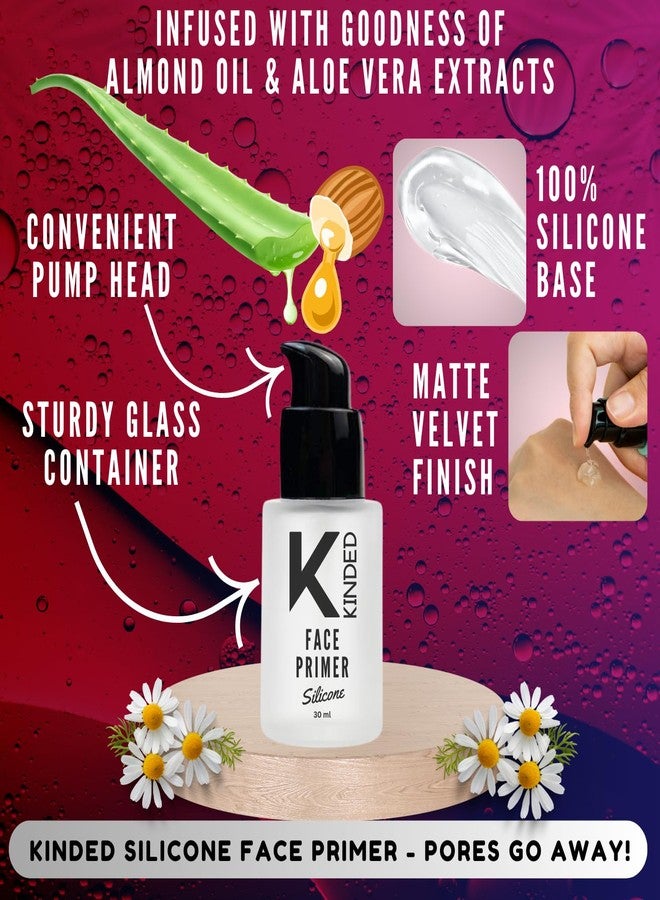 KINDED Silicone Face Primer for Face Makeup Flawless Finish Mattifying Makeup Base Long Lasting Matte Finish Silicone Gel Based Pro Primer for Open Pores Dry Oily Combination All Skin Type - 30 ML - Image 2