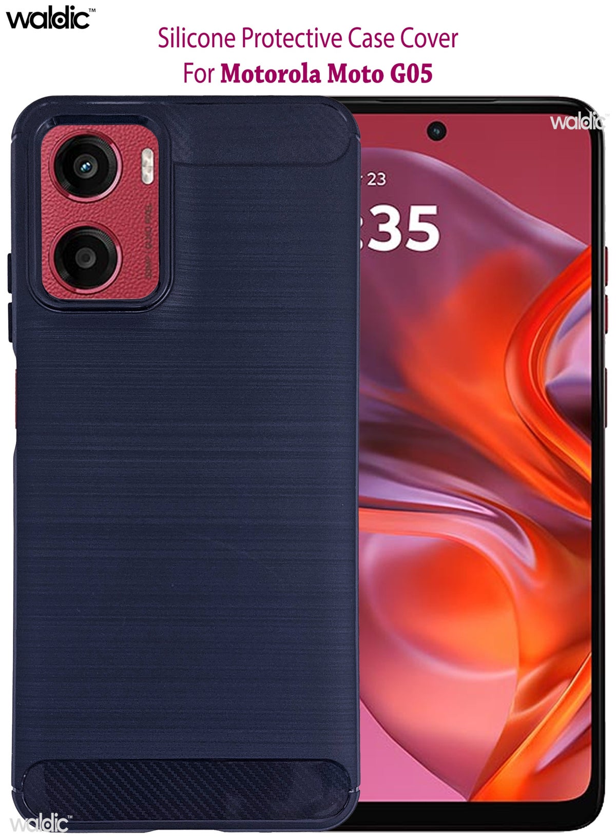 Waldic Motorola Moto G05 Premium Case Premium Silicone Case