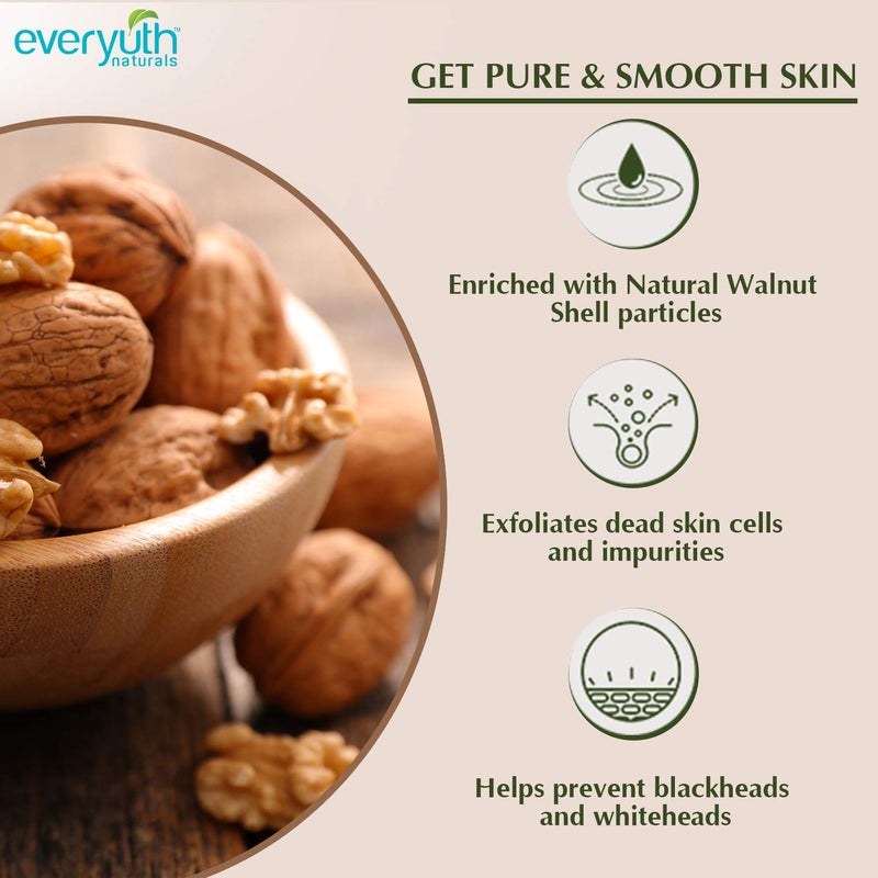 Everyuth Naturals Exfoliating Walnut Scrub 200gm Tube Pack of 3 - Image 4