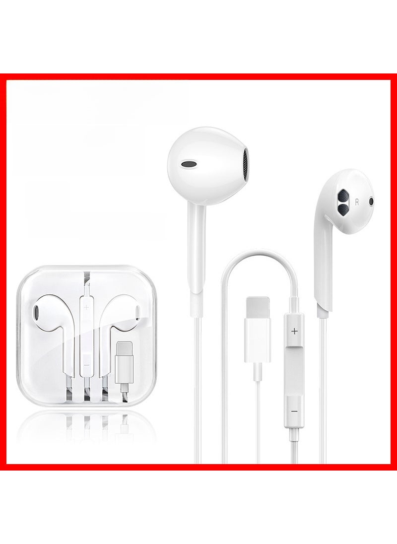 Generic - 3.5mm In-Ear Wired Headphones for Apple Huawei Android L9 Bluetooth version crystal box headset [Pingguo flat mouth]] - Image 1