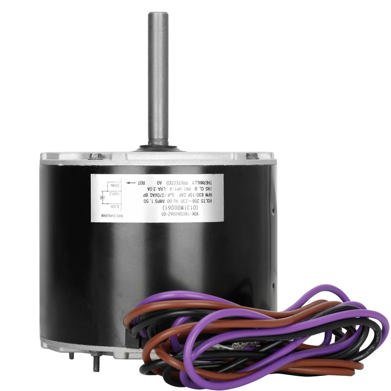 0131M00061SP 1/4 Hp محرك مروحة مكثف يستبدل محرك مروحة مكثف Goodman Zongshan Broad-Ocean Motor YDK-180S84062-01-830 RPM 1-Speed ​​يحل محل Amana Janitrol P/N: 0131M00014PS - Image 1