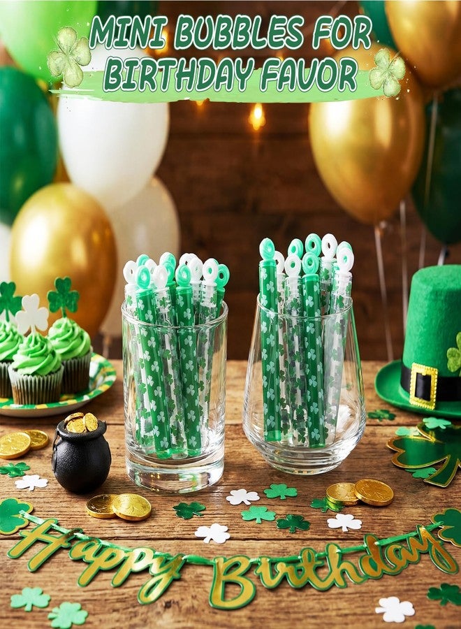 Leitee 24 Pcs St. Patricks Day Party Favors, Mini Bubble Wands White Green Clover Bubble Wands for St. Patricks Day Goodie Bags Piñata Stuffers Carnival Parade - Image 4