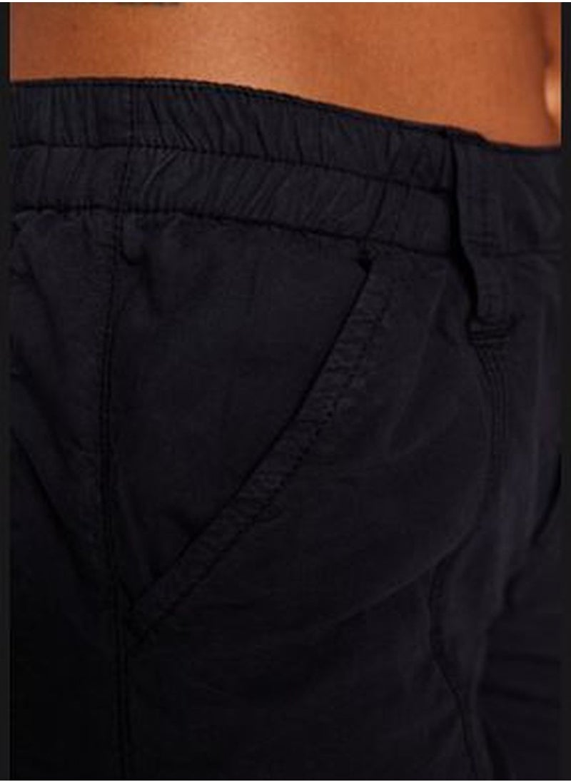 trendyol Black High Waist Wide Leg Jeans with Cargo Pocket TWOAW24JE00215  - Image 3