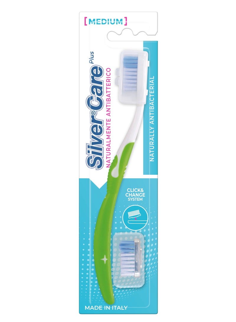 Silver Care Plus Medium Toothbrush With Replacement Head - Image 3