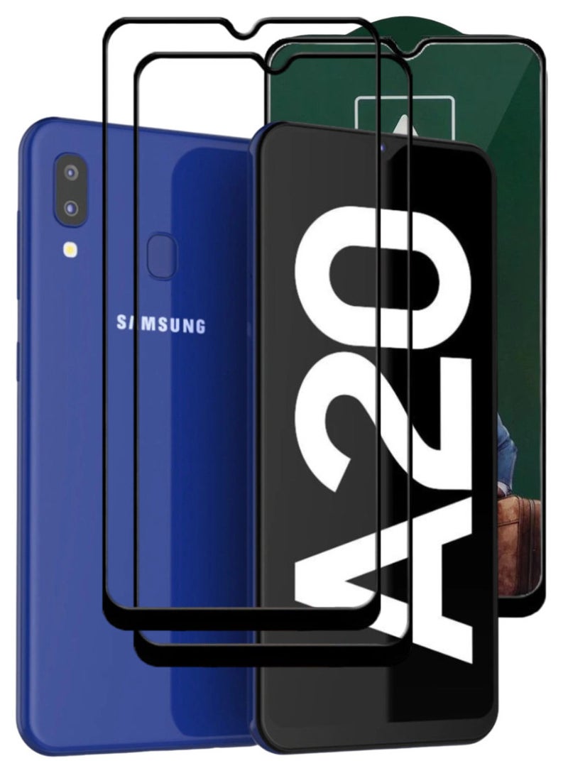 ACLIX 2 Pieces Antistatic ESD Dustproof Premium Quality High Definition Tempered Glass Screen Protector Designed For Samsung Galaxy A20 - Image 1