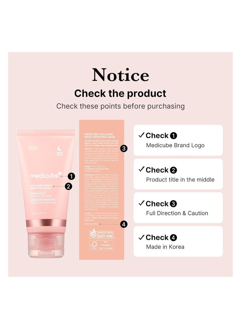 Medicube Collagen Night Wrapping Night Face Mask - 75ml  - Image 5