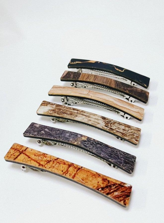 FACPLUS Hair Clips For Women And Girls Pack Of 6, Hair Clip For Girls, Hair Clips For Women Stylish, Barrette For Women, Hair Clip Women, Black Plain Hairclip, Clips For Hair, Back Clips For Women - Image 5