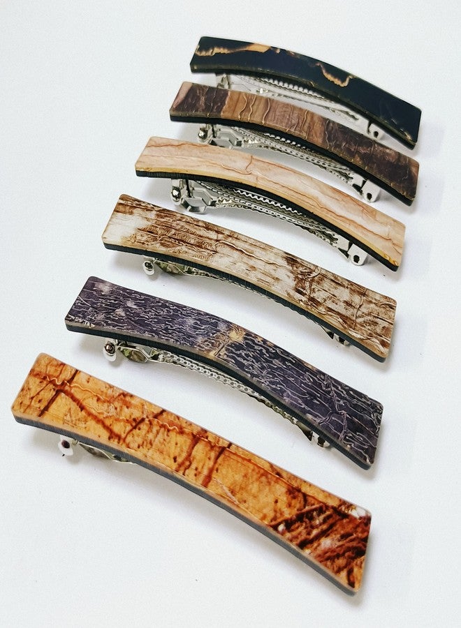 FACPLUS Hair Clips For Women And Girls Pack Of 6, Hair Clip For Girls, Hair Clips For Women Stylish, Barrette For Women, Hair Clip Women, Black Plain Hairclip, Clips For Hair, Back Clips For Women - Image 1