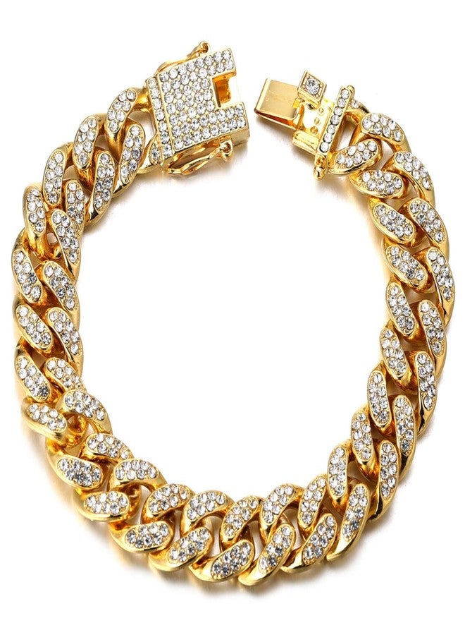 Halukakah Gold Chains for Boys - TYCOON JUNIOR - Kid's 14MM Diamond Cuban Link Chain,18k Real Gold Plated Bracelet 7",Prong Set Lab Diamonds,Fits Ages 8-16 Y/O. Comes with Giftbox - Image 5