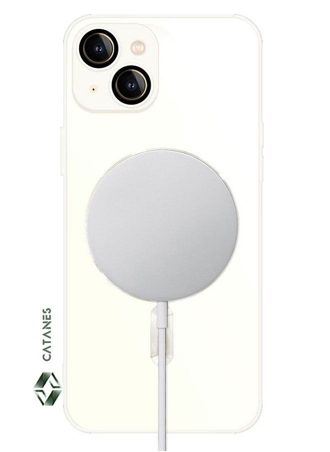 CATANES - iphone 14 Case and Cover With MagSafe Built-in High-Grade TPU Material White - Image 1