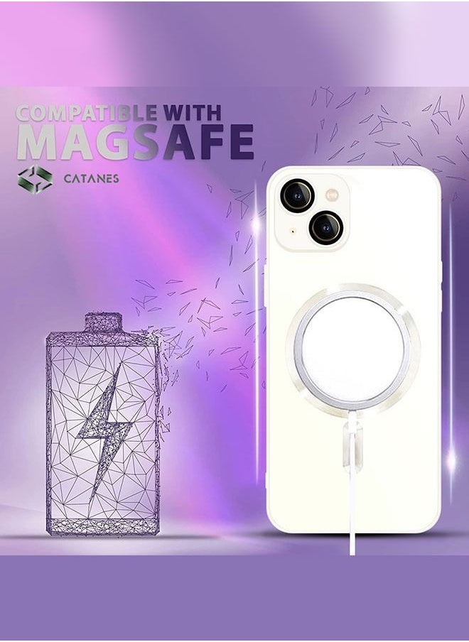 CATANES - iphone 14 Case and Cover With MagSafe Built-in High-Grade TPU Material White - Image 1