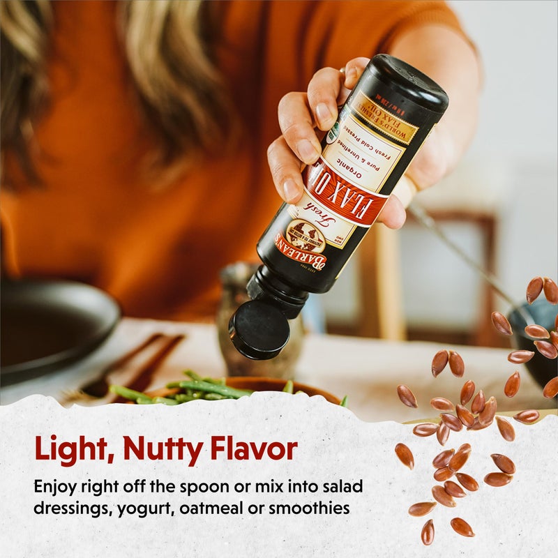 Barlean's Organic Flaxseed Oil Liquid from Fresh Cold Pressed Flax Seeds, 7,640mg ALA Omega 3 Fatty Acid Supplement for Skin and Hair Care, Vegan & Gluten Free, 8 oz - Image 4