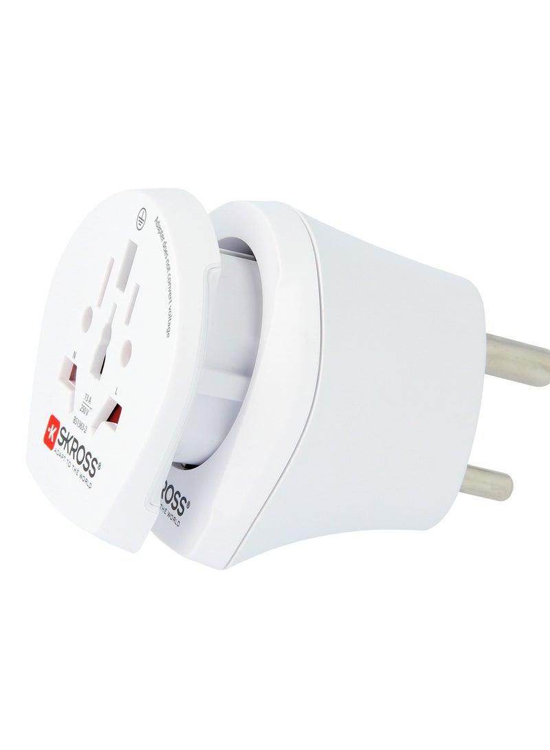 SKROSS Travel Adapter – Travel Essentials International Plug Adapter Combo World to India Single adapter