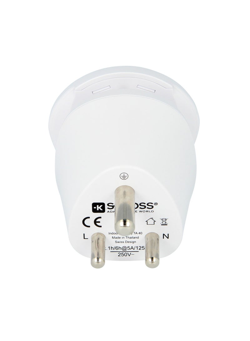 SKROSS Travel Adapter – Travel Essentials International Plug Adapter Combo World to India Single adapter