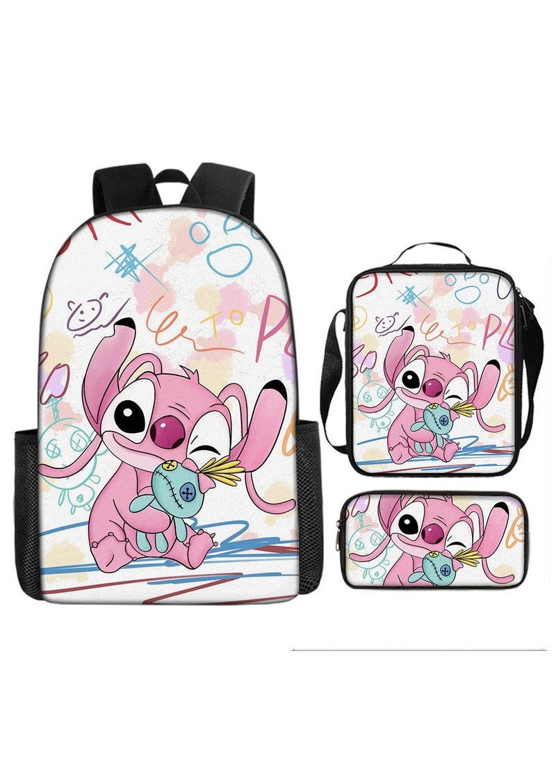 Stitch Primary And Secondary School Students' Three-Piece Backpack 29*42*16c