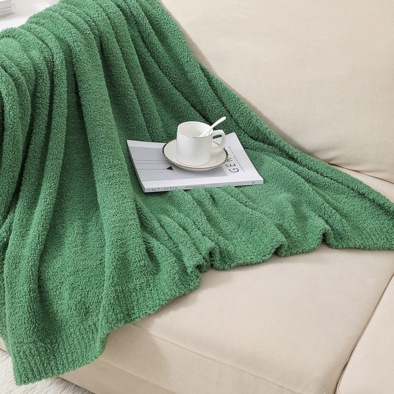 Bearberry Super Soft Fluffy Throw Blanket Lightweight Cozy Warm Throw Blankets For Couch Bed Sofa All Season (Avocado Green  50 X60 ) - Image 4