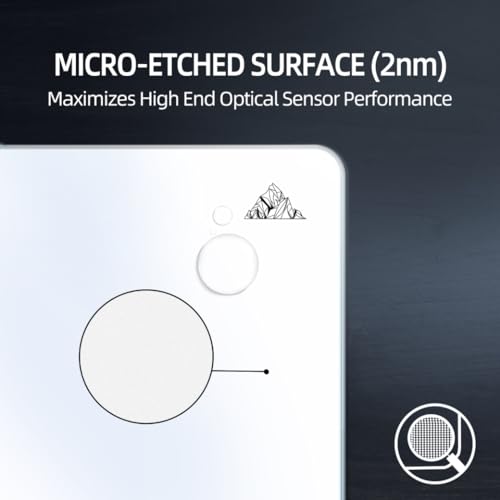 Ruolan Glass Mousepad XXL-15.75x17.72inch Tempered Glass Gaming Mouse Mat-Ultra-Smooth Micro-Etched Surface - Dirt and Scratch-Resistant - Anti-Slip Base (White) - Image 5