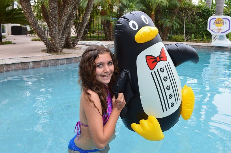 Poolmaster 81435 33-Inch Inflatable Sitting Penguin for Pool and Party Decor - Image 2